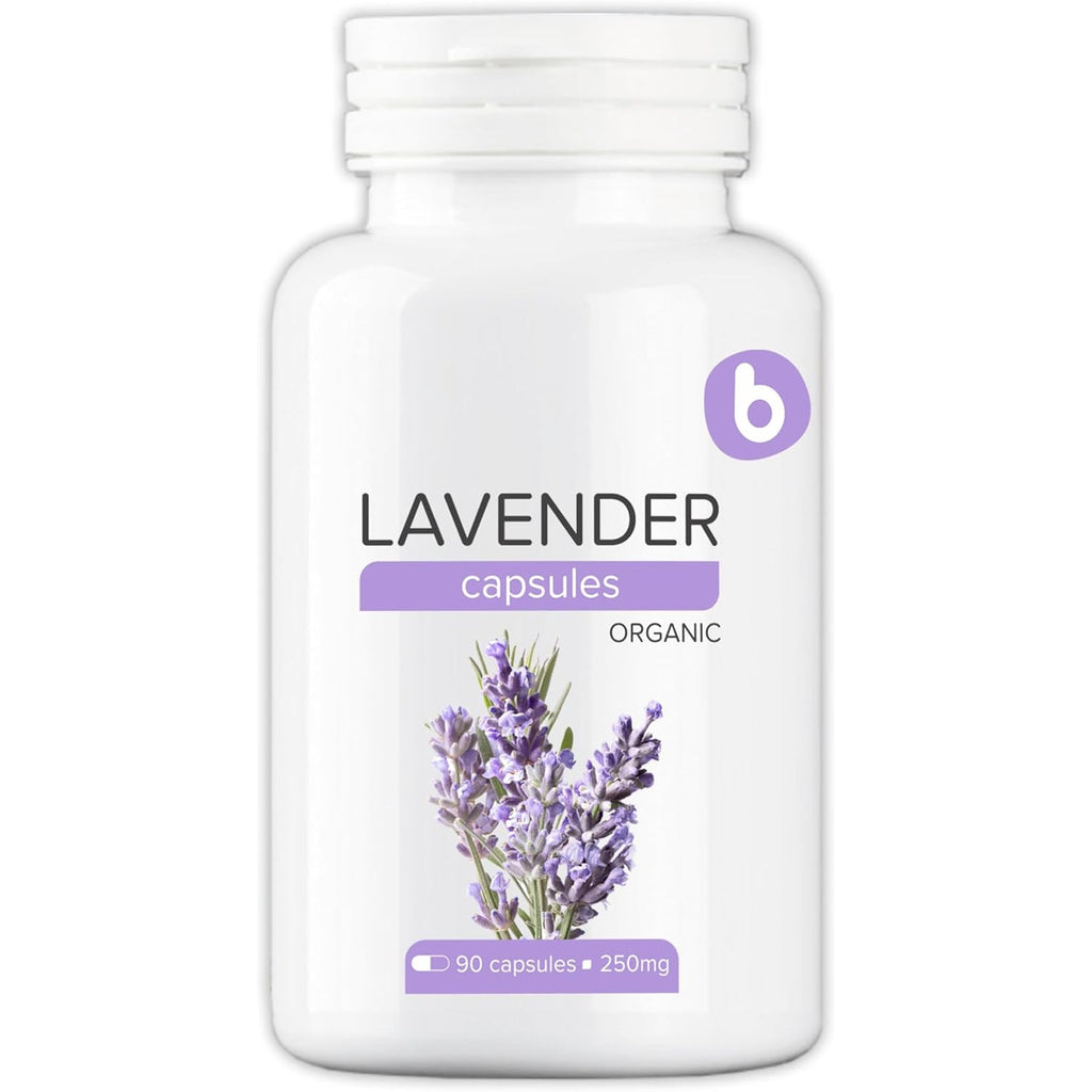 Organic Lavender Capsules - Lavender Pills for Relaxation and Balance - Supports Calm Mind and Body - Natural Supplement - Non-Gmo, Gluten-Free – 90 Vegan Capsules
