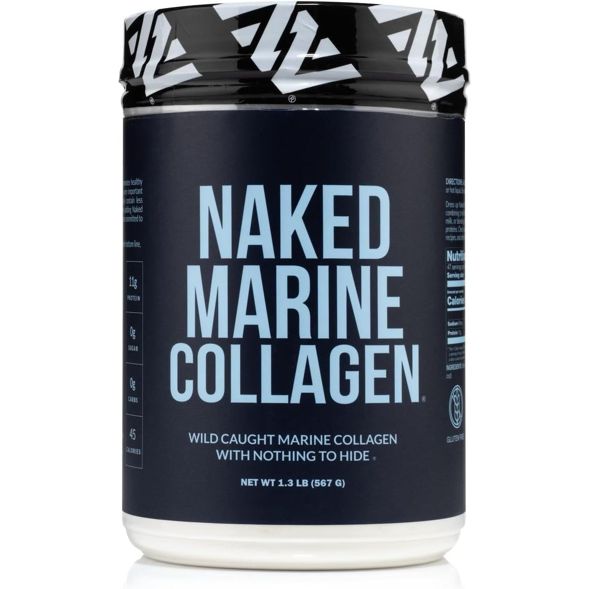 NAKED Marine Collagen Peptides Protein Powder - Unflavored - from Wild Caught Cod - Paleo Friendly, Non-Gmo, Soy-Free, Gluten-Free - 47 Servings