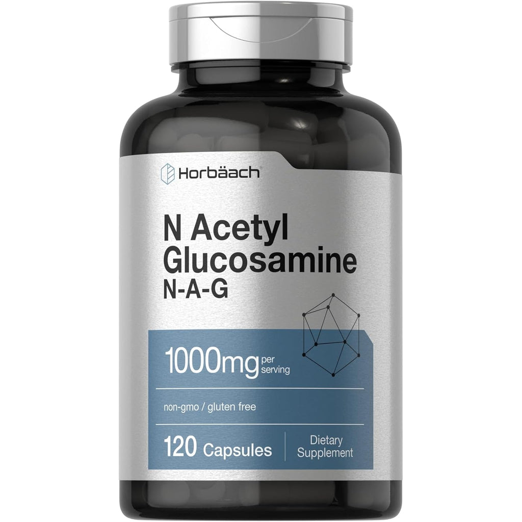 Horbaach N-Acetyl Glucosamine 1000 Mg | 120 Capsules | N-A-G Supplement Pills | Non-Gmo & Gluten Free