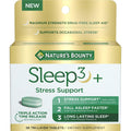 Nature'S Bounty Stress Support plus Melatonin, Sleep3 Maximum Strength 100% Drug Free Sleep Aid, Dietary Supplement with Ashwagandha, Time Release Technology, 10Mg, 56 Tri-Layered Tablets