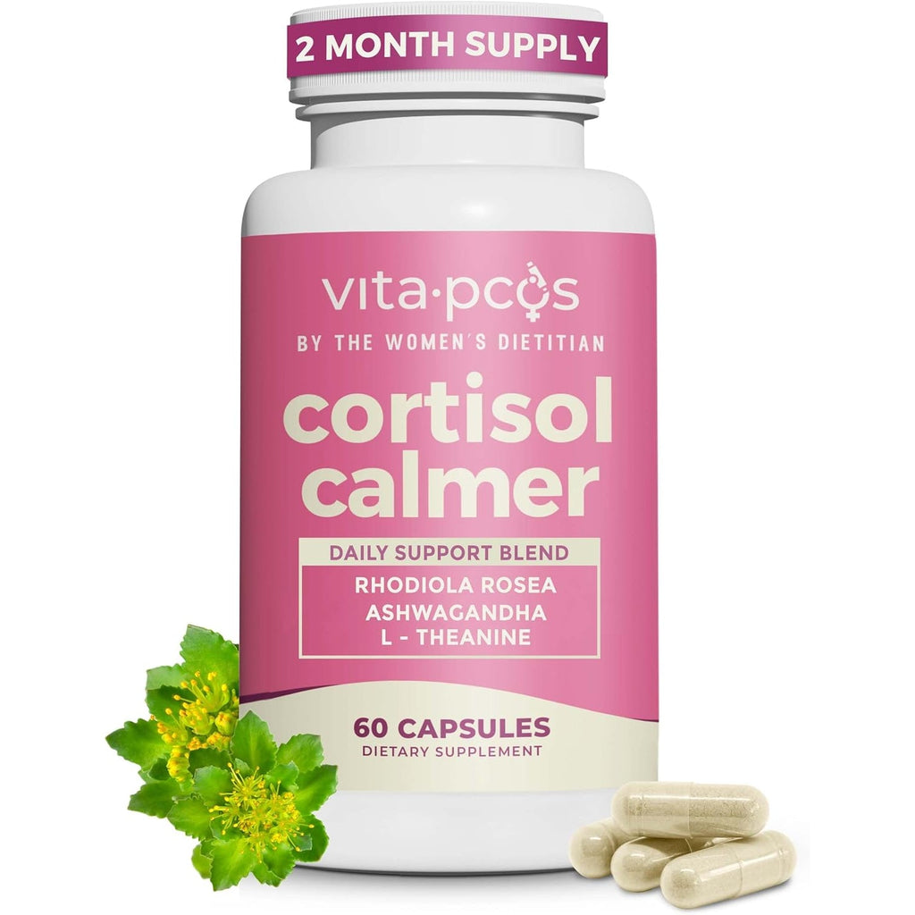 Cortisol Supplement for Women – Cortisol Vitamins for Endocrine & Energy Stabilizing Formula for Women – Rhodiola Rosea Extract, Ashwagandha, L-Theanine, & Phosphatidylserine – 60 Capsules