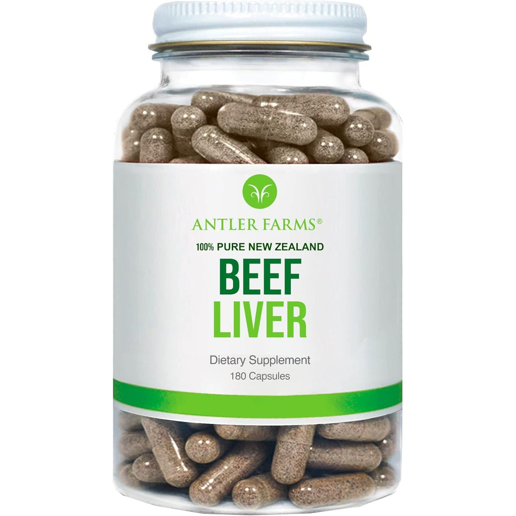 Antler Farms – 100% Pure New Zealand Beef Liver, 180 Capsules – Grass Fed, Cold Processed, Rbgh Free, No Fillers or Additives