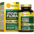 Renew Life Probiotic Adult 50 plus Probiotic Capsules, Daily Supplement Supports Urinary, Digestive and Immune Health, L. Rhamnosus GG, Dairy, Soy and Gluten-Free, 30 Billion CFU, 90 Count