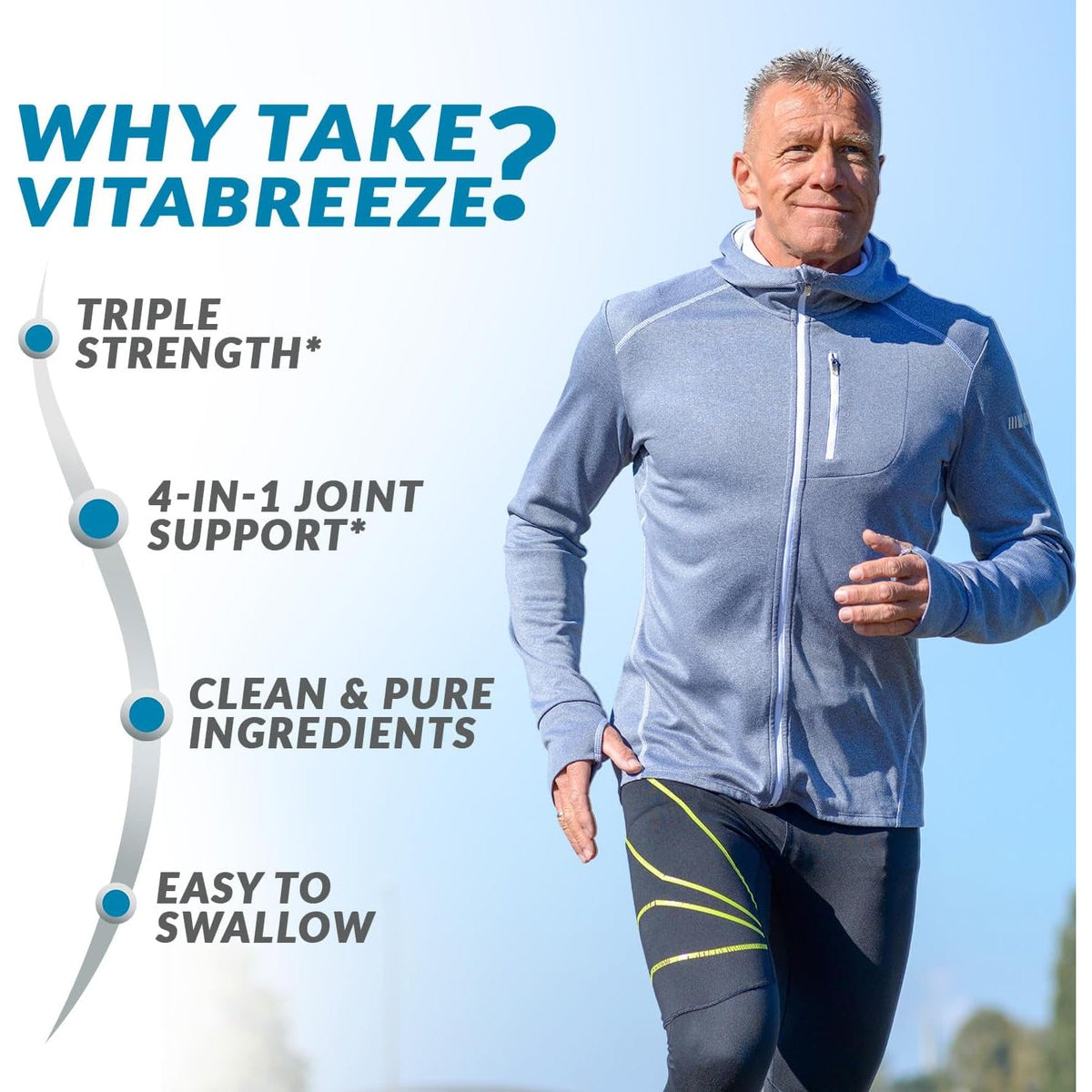 Vitabreeze Glucosamine Chondroitin, MSM & Turmeric Dietary Supplement - 248 Capsules
