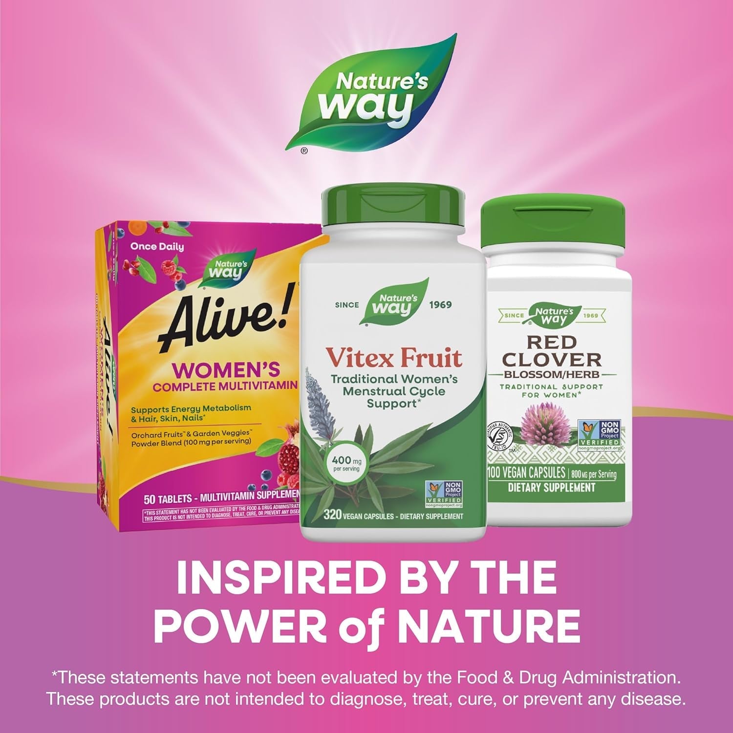 Nature'S Way Vitex Fruit, Traditional Menstrual Cycle Support*, Traditional Women'S Health Support*, Chasteberry Supplement for Women, Vegan, 320 Capsules (Packaging May Vary)