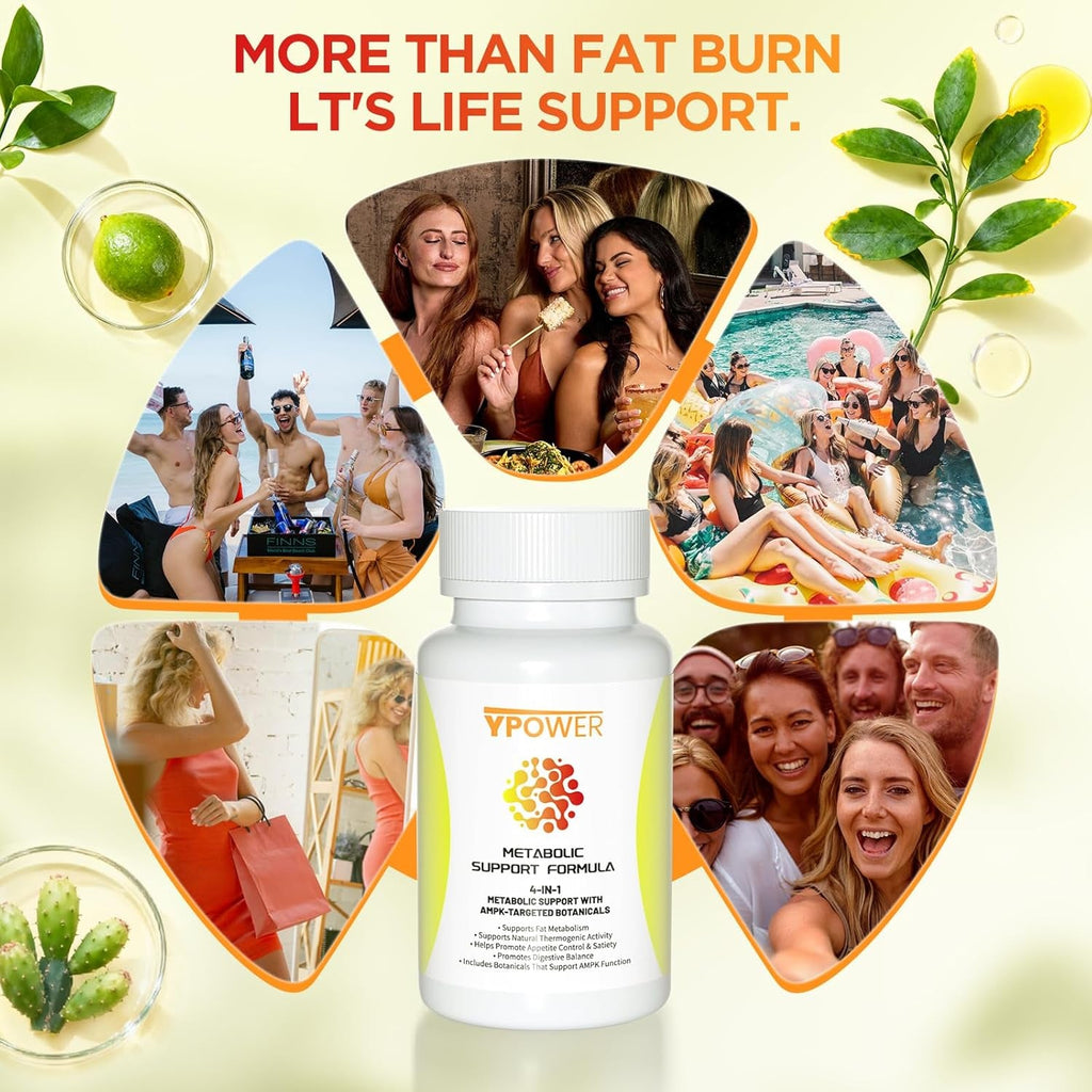 Natural Thermogenic Fat Burner – 4 in 1 Metabolic Support for Stubborn Fat, Metabolism Boost & Weight Control, 24/7 Weight Loss, 60 Capsules