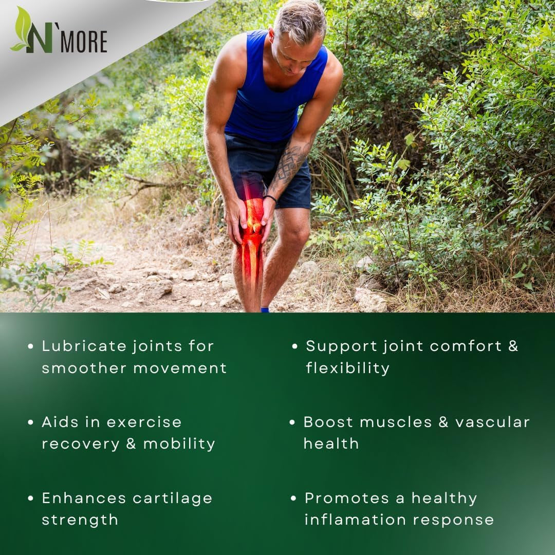 N'More Avocado Soybean Unsaponifiables Supplements - ASU Joint Health Supplement 400 Mg, Supports Joint Mobility & Cartilage, Non-Gmo, Dairy, Gluten & Shellfish Free, 60 Day Supply, Made in USA
