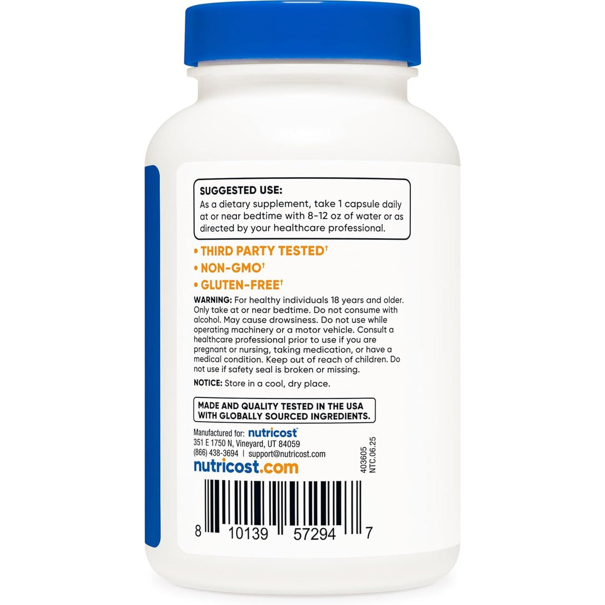 Nutricost Melatonin 5Mg, 240 Capsules - 5Mg per Serving, Non-Gmo, Gluten Free