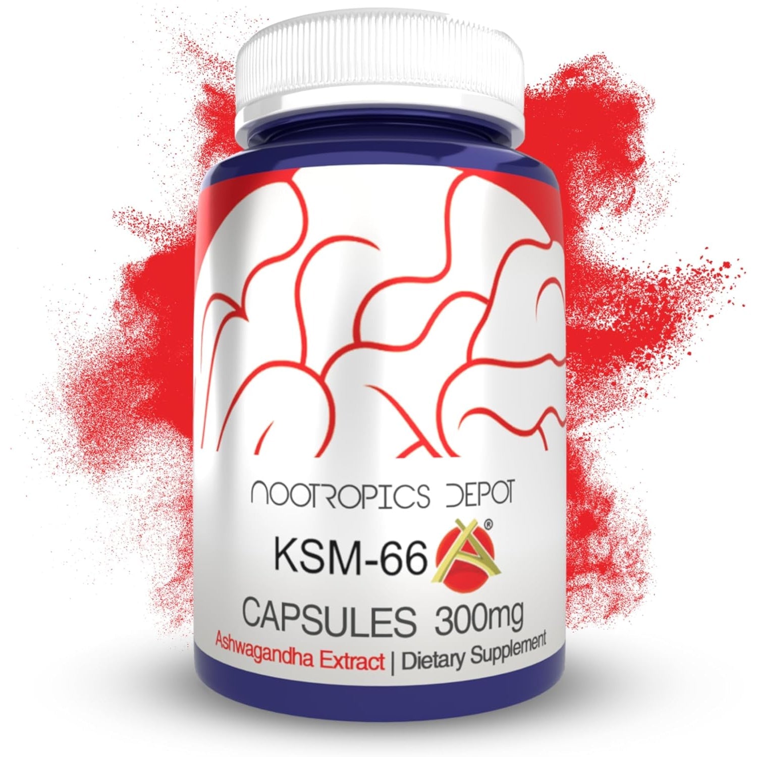 Nootropics Depot KSM-66 Ashwagandha Capsules | 300Mg | 90 Count | Withania Somnifera Extract | Ayurvedic Herb | Adaptogen Supplement | Promote Relaxation*