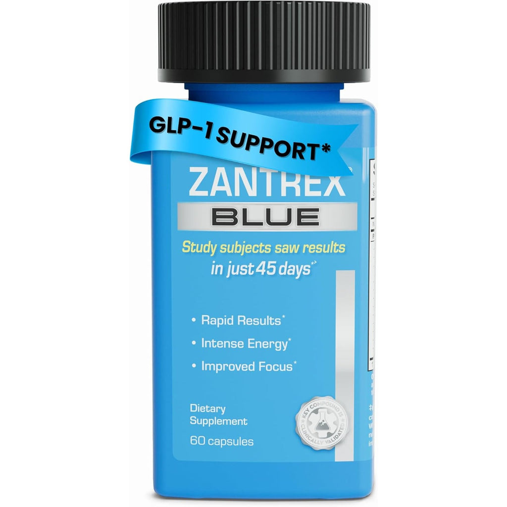 Zantrex Blue Energy & Thermogenesis Boost Energy | Weight Loss Supplement for Appetite Control, Increased Calorie Burn and Supports GLP-1 Levels | 60 Count