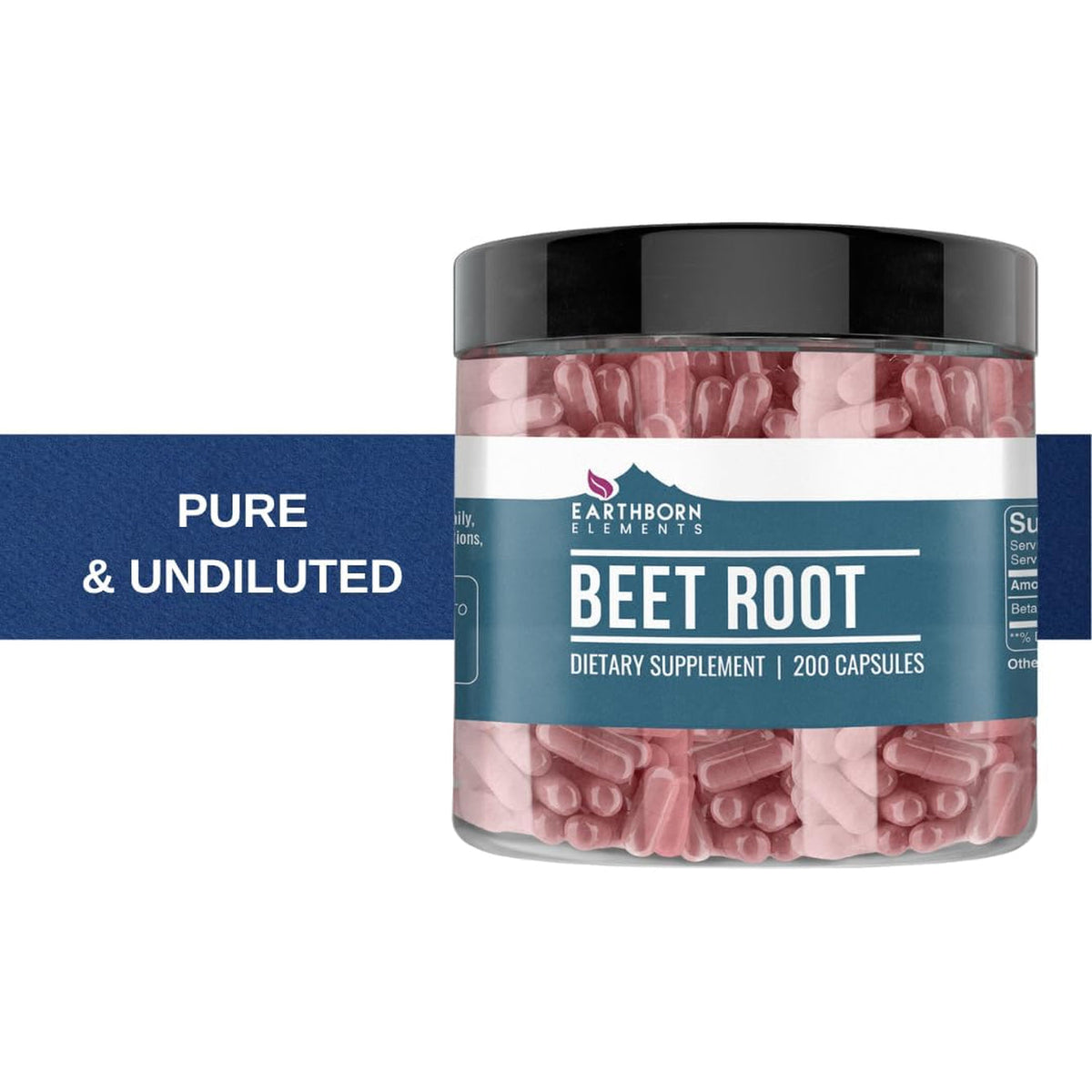 Earthborn Elements Beet Root 200 Capsules, Pure & Undiluted, No Additives