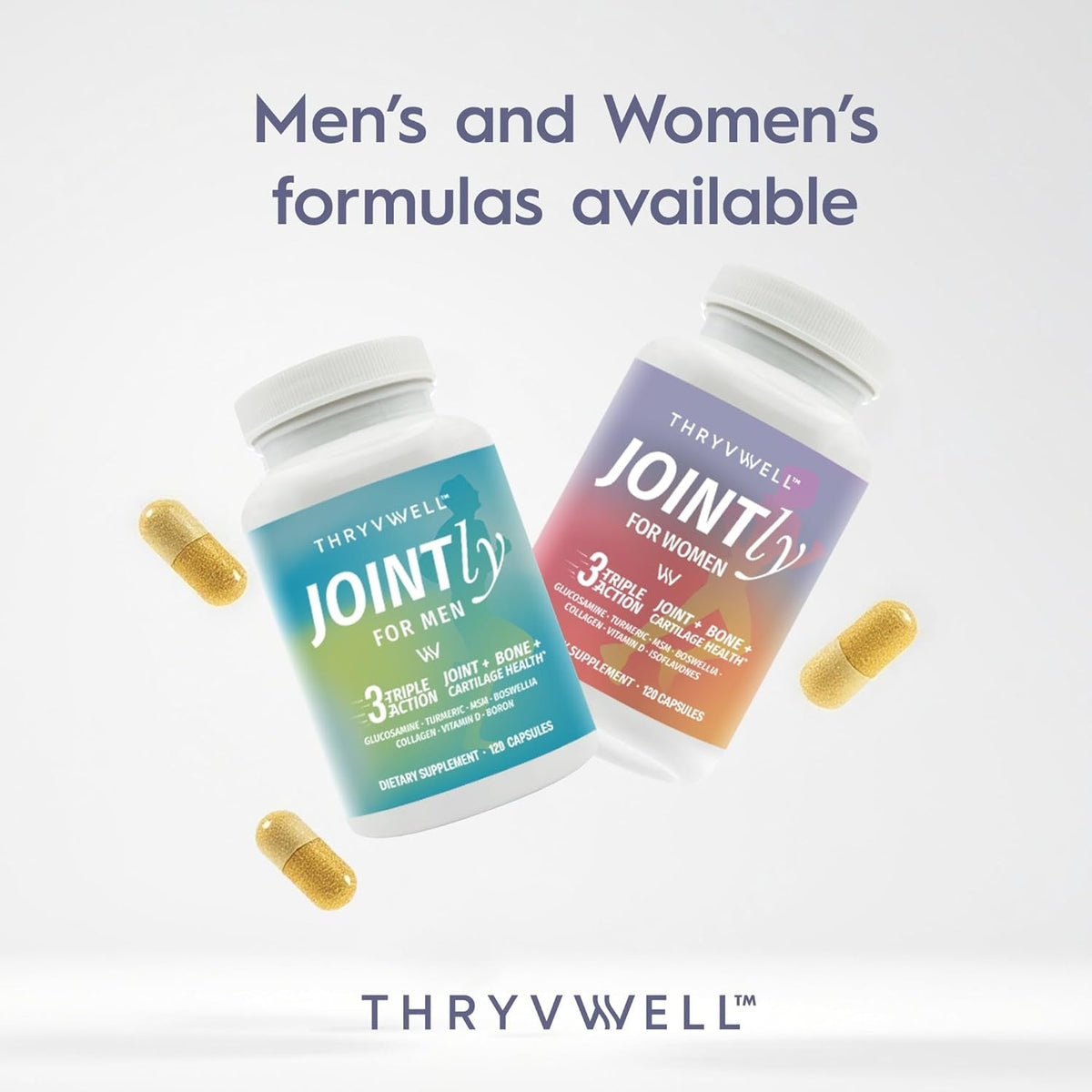 Joint Supplements for Women | 14-In-1 Joint Bone & Cartilage Support | Glucosamine Chondroitin MSM Turmeric Collagen Calcium | FSA Eligible | HSA Eligible | Lab Tested | 120 Capsules