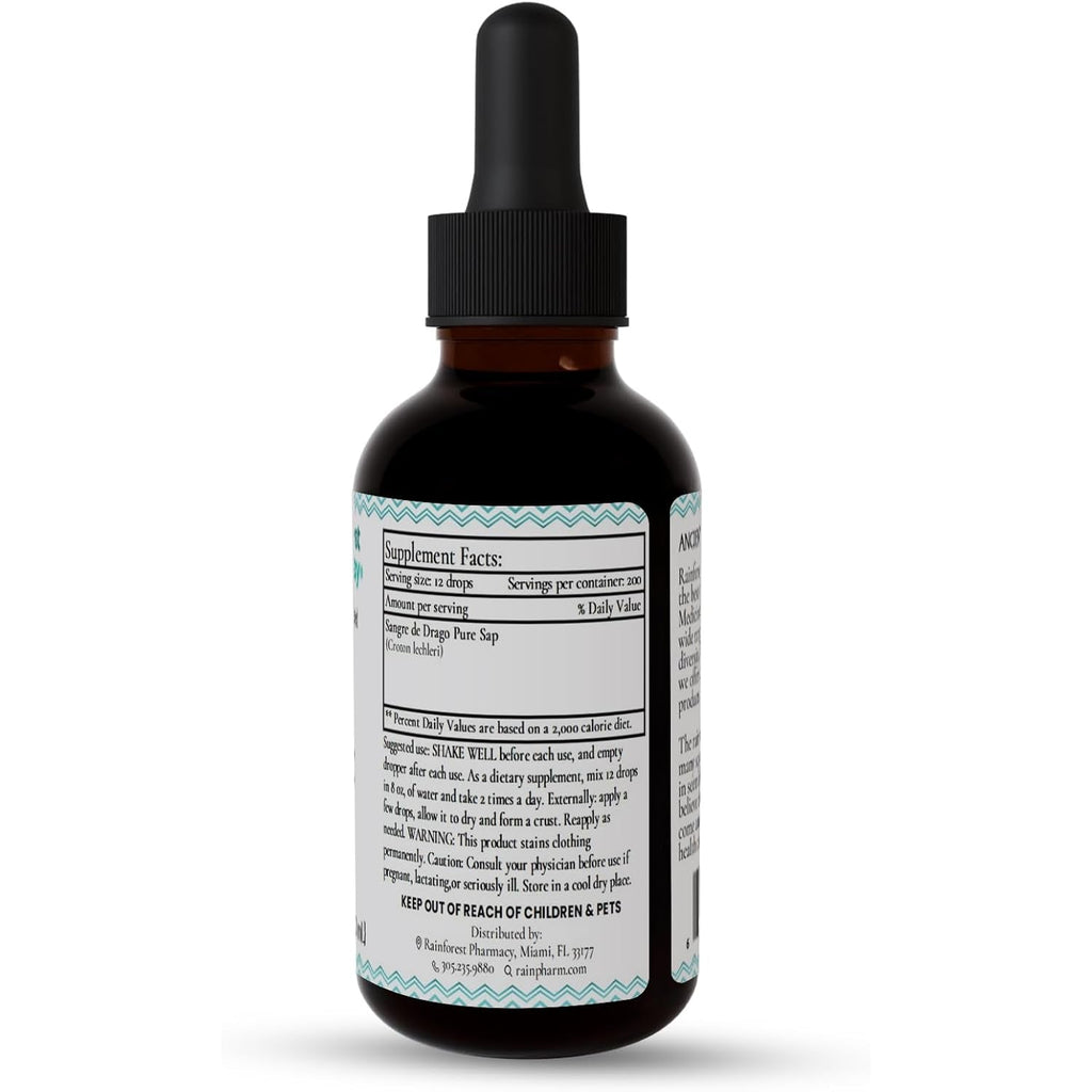 Sangre De Drago (Or Grado) Peruvian Dragon’S Blood Liquid (4Oz) | 100% Pure Liquid Sap Ecologically Wildcrafted Croton Lechleri Dragon’S Blood for Digestive and Skin Health