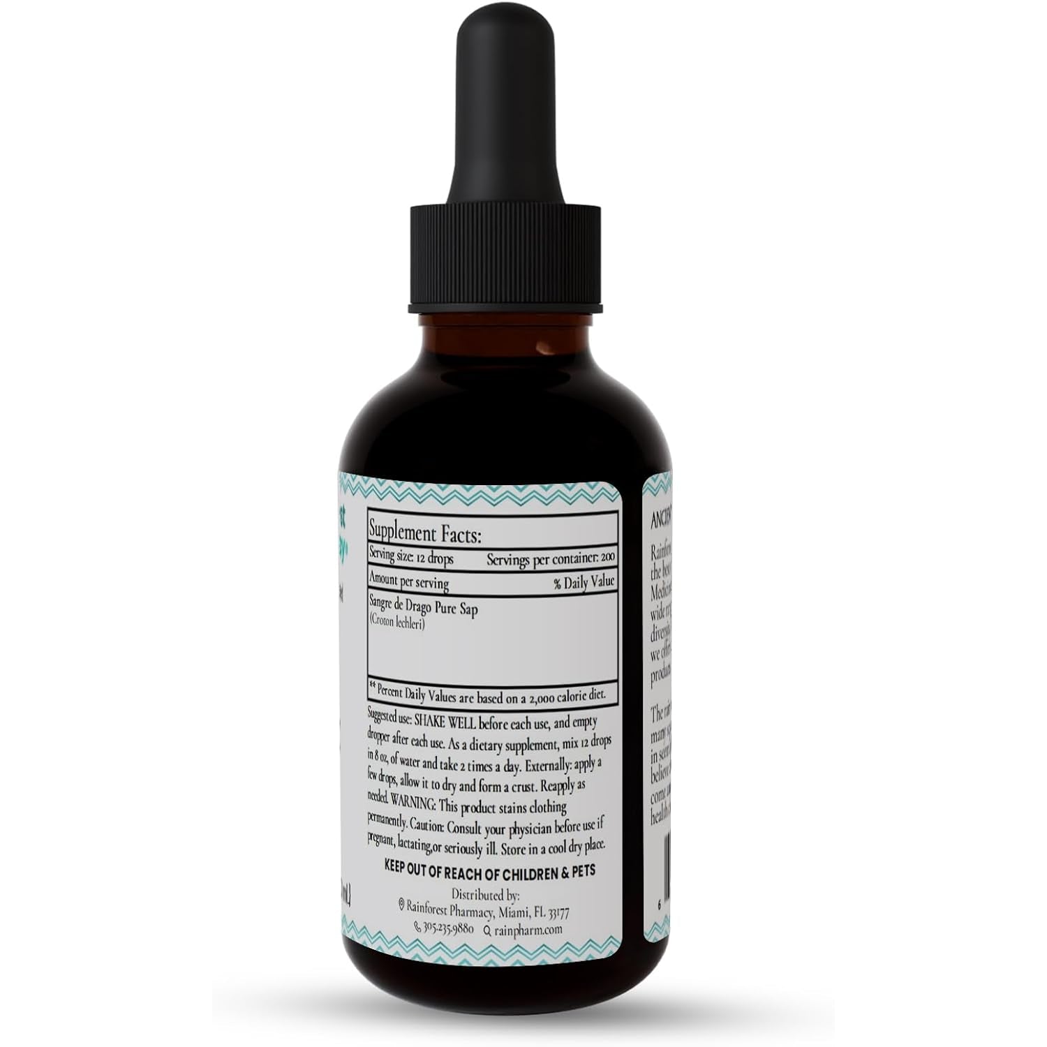 Sangre De Drago (Or Grado) Peruvian Dragon’S Blood Liquid (4Oz) | 100% Pure Liquid Sap Ecologically Wildcrafted Croton Lechleri Dragon’S Blood for Digestive and Skin Health