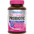 Probiotics for Women, 120 Billion CFU 34 Strains, Prebiotics, Digestive Enzymes, Cranberry, 4-In-1 Feminine Probiotic, Digestive, Vaginal, Immune Support, 30Ct