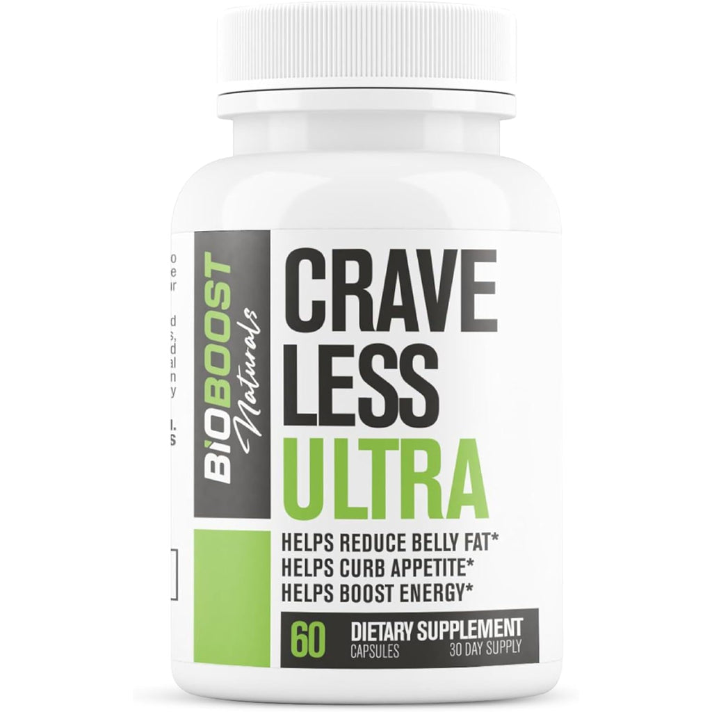 Crave Less Ultra - Supports GLP-1 Pathway Function - Weight Loss Pills/Appetite Suppressnt + Fat Burner for Women & Men | Increase Energy - 3Rd Party Tested Formula - 60 Capsules for Adults