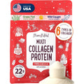 Multi Collagen Protein Powder Type I II III IV V X - Unflavored & Hydrolyzed 16Oz Pure Collagen Peptides Powder - Grass Fed Beef, Wild Fish Marine & USA Eggshell - Whole Body Collagen