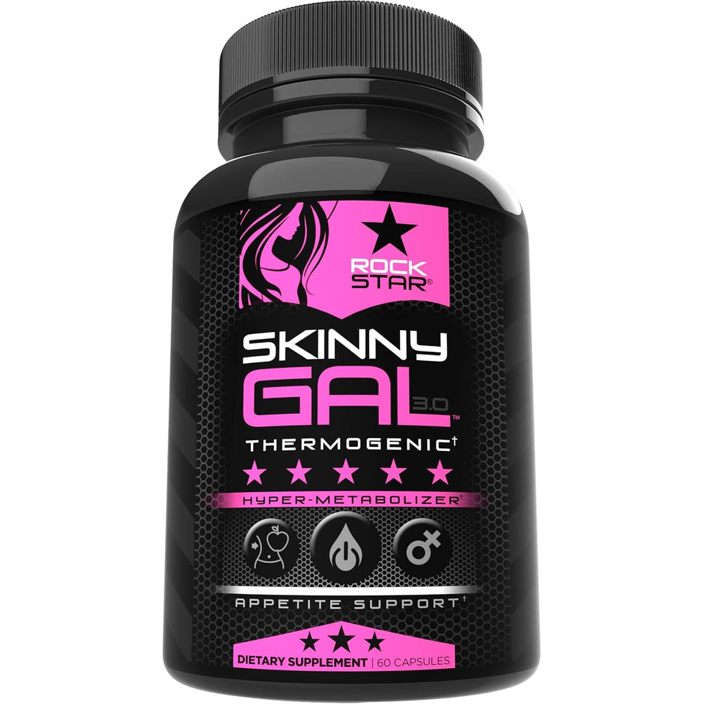 Weight Loss Pills for Women – Rockstar Skinny Gal Thermogenic Fat Burner, Fast-Acting Appetite Suppressant & Metabolism Booster, Max Strength, Keto Friendly