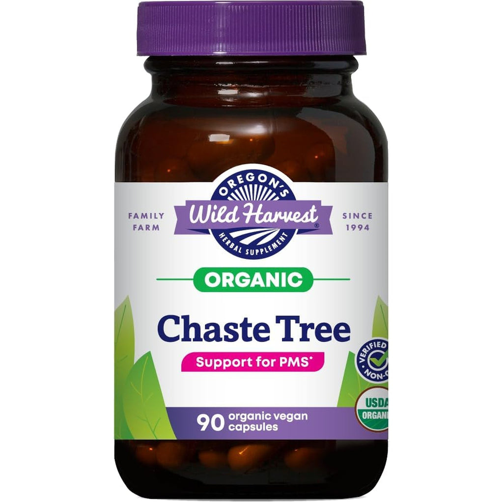 Oregon'S Wild Harvest Non-Gmo Chaste Tree Capsules,Organic Herbal Supplements, 90 Count
