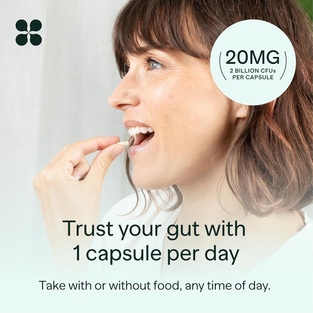 IB-ONE Probiotic - Clinically Studied Bacillus Coagulans Unique Is-2 Constipation & Bowel Movement Supplement - Low FODMAP, Gluten Free & 3Rd Party Verified - 30 Capsules