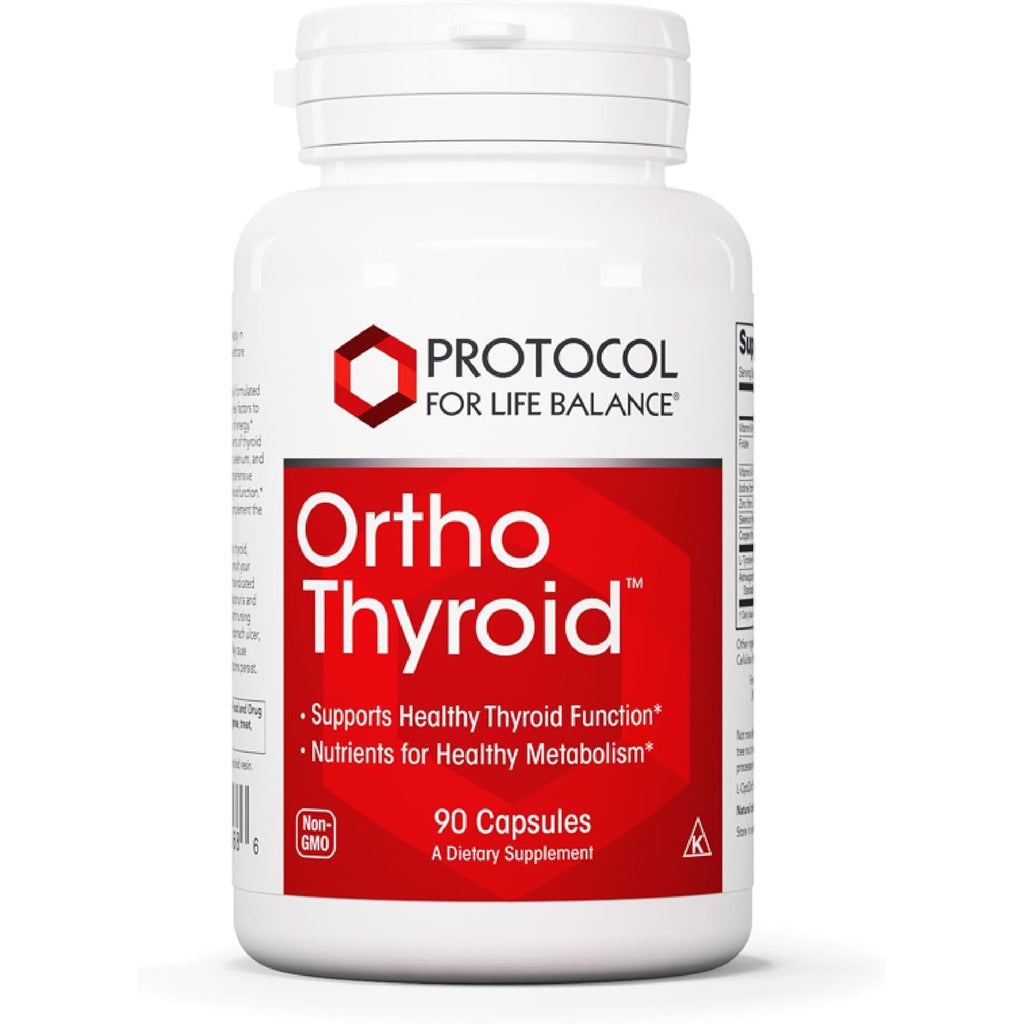 PROTOCOL for LIFE BALANCE Ortho Thyroid - Supports Healthy Thyroid Function* - with Ashwagandha, Zinc & Selenium - Non-Gmo & Kosher - 90 Veg Capsules