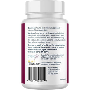 Santo Remedio Berberine, Dietary Supplement, Vegetarian, No Added Sugar, 60 Capsules, 30 Servings.