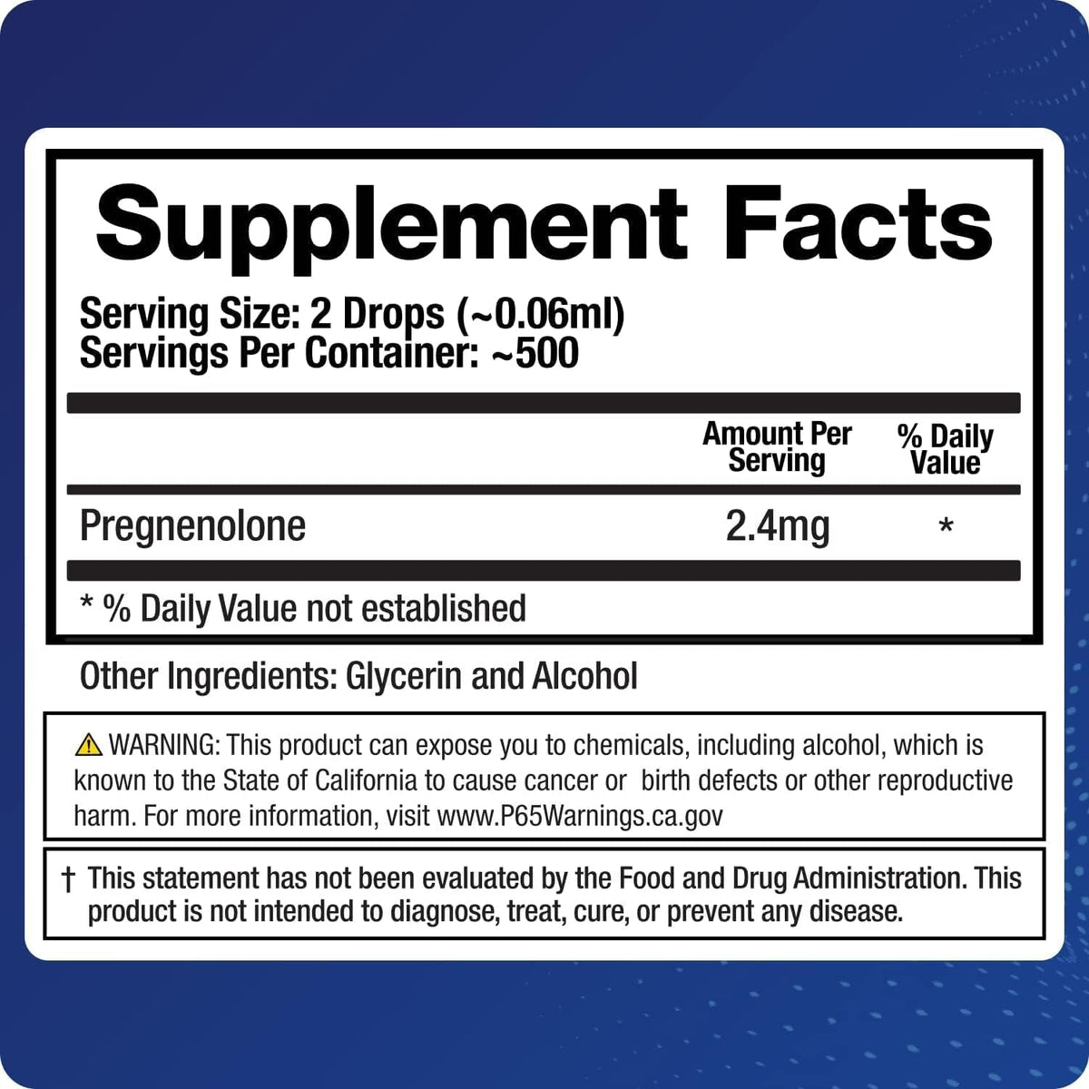 Biomatrix Pregnenolone Supplement, Sublingual Micronized Liquid for Memory, Mood, Brain Health | 3X Better Absorption than Capsules (30 Ml) - 30-60 Day Supply