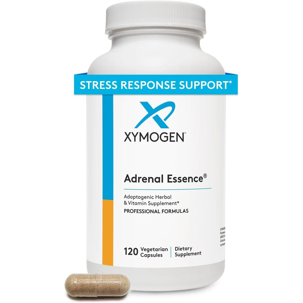XYMOGEN Adrenal Essence - Adrenal Support Supplement for Healthy Energy Levels & Immune Function* - Non-Gmo, Gluten-Free, Dairy Free - 120 Capsules