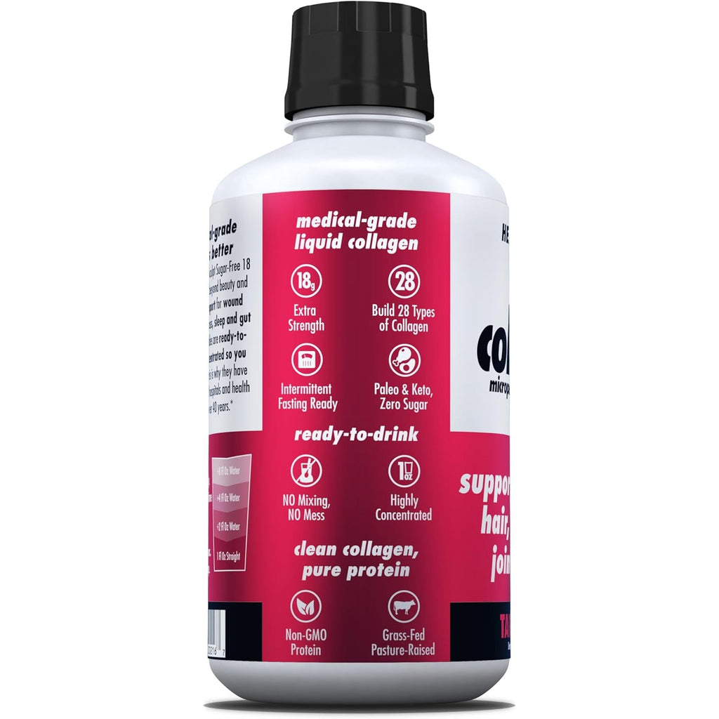 HEALTH DIRECT Aminosculpt Sugar-Free Collagen Supplement - High Potency Medical-Grade Protein for Hair, Skin, Nails & Joints, Grass-Fed, Non-Gmo, Liquid Collagen - Tart Cherry - 30 Fl Oz