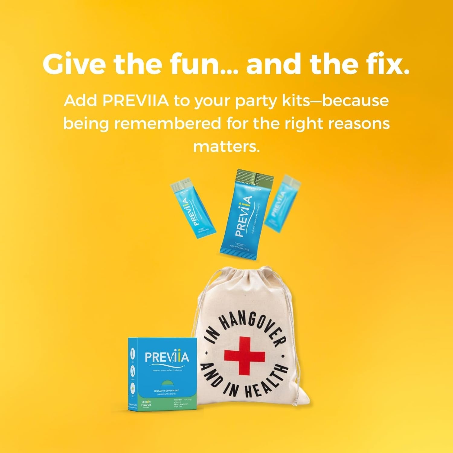 Previia – Pre-Drink Supplement | Nutrients before Social Drinking | Cysteine, Choline, B-Complex, Magnesium, VIT C | Lemon Flavor | Soluble Drink | 6 Doses | Feel Better after Drinking