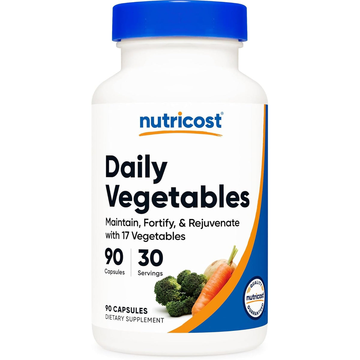 Nutricost Daily Vegetables 90 Capsules (30 Servings) - Maintain, Fortify, & Rejuvenate with 17 Vegetables