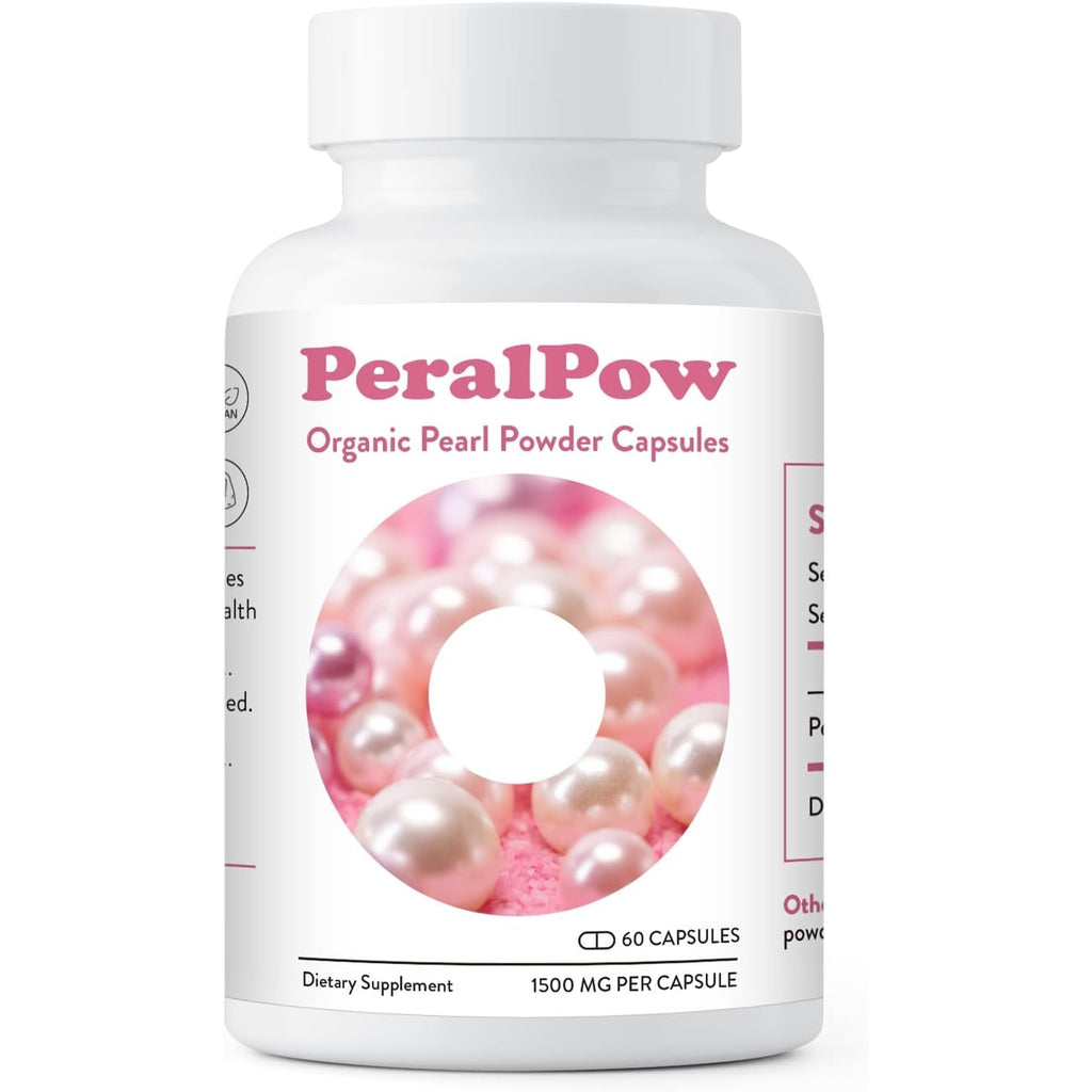 Organic Pearl Powder Capsules 1500Mg | Premium Pearl Extract for Skin Radiance, Eye Wellness & Nail Resilience | 100% Natural Calcium & Amino Acids | Non-Gmo, Vegan, 60 Capsules