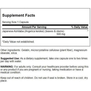 Swanson Japanese Ashitaba - Full Spectrum - Natural Formula for Immune System Support - (60 Capsules, 500Mg Each)