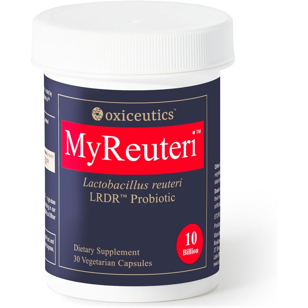 Myreuteri™ 10 Billion CFU Probiotic – Foundational-Strength L. Reuteri LRDR™ + FOS Prebiotic – by Dr. William Davis – Makes Yogurt-Like Superfood – 30 Veg Capsules