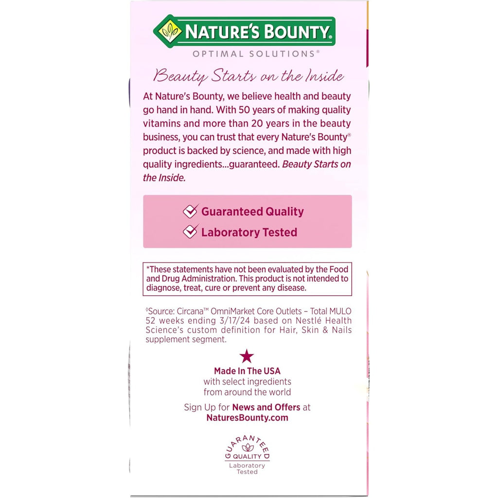 Nature’S Bounty Optimal Solutions Ultra Collagen Booster for Healthy-Aging Supplement, Resveratrol, Hyaluronic Acid – Collagen Capsules for Women, 48 Capsules