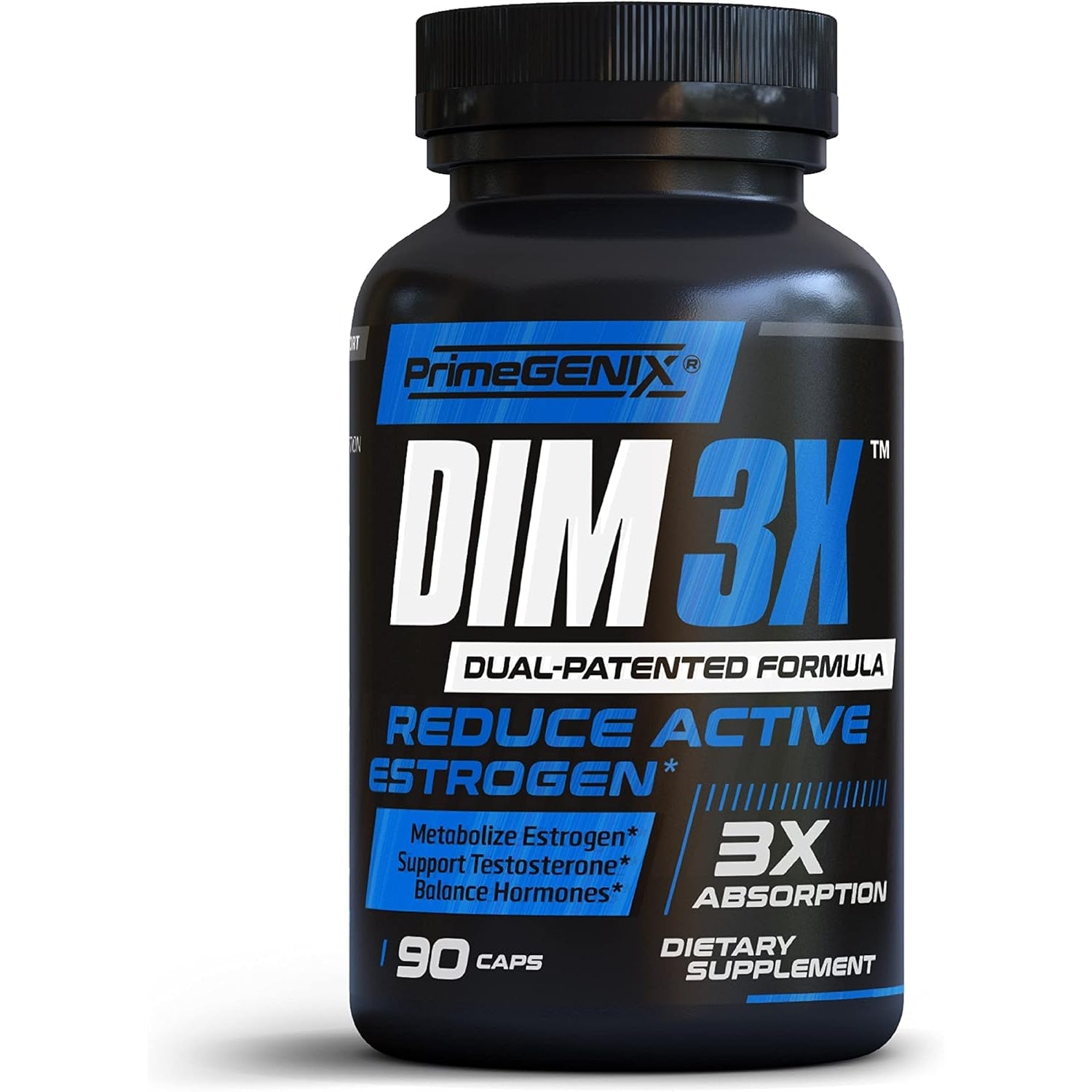 Primegenix DIM 3X 200Mg Supplement Dim Estrogen Blocker for Men & Aromatase Inhibitor Men’S Hormone Balance & Fitness Booster Supplement - 90 Capsules