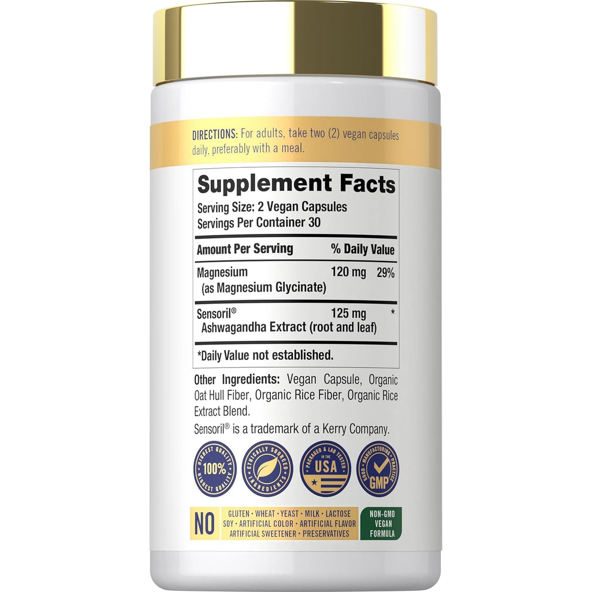 Carlyle Cortisol Supplement | 60 Vegan Capsules | Ashwagandha & Magnesium Complex | Non-Gmo, Gluten Free