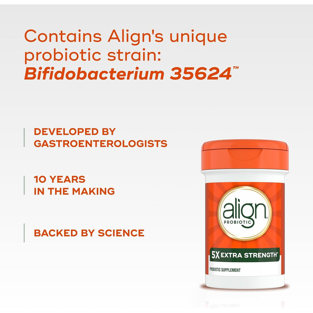 Align Probiotic, Extra Strength, Probiotics for Women and Men, Probiotics for Men, Probiotic Capsules Have 5X Cfus, 42 Capsules