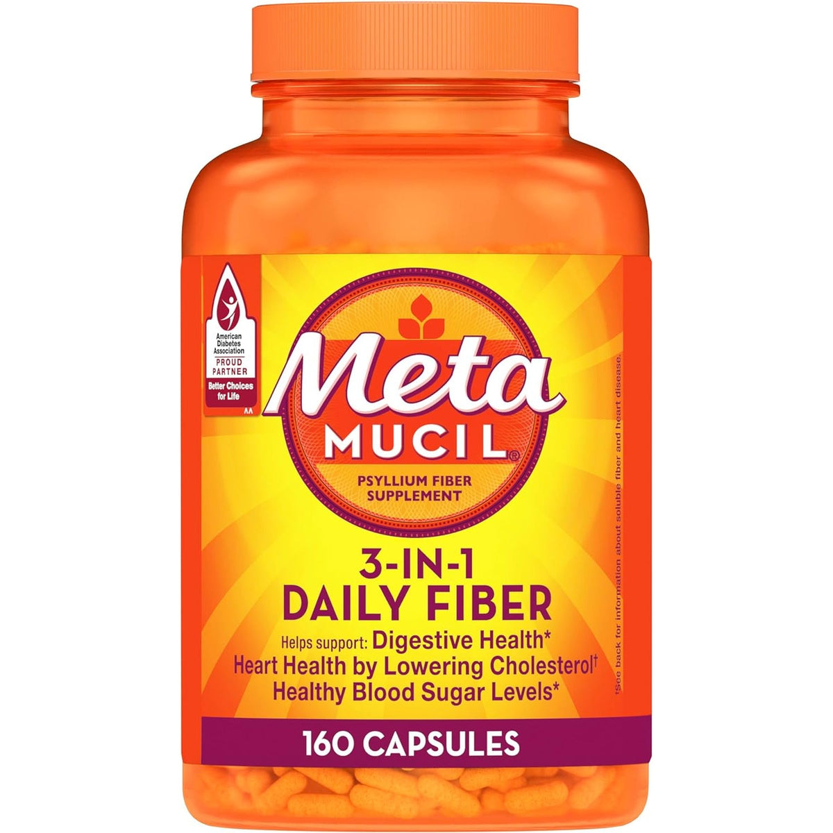 Metamucil Daily Fiber Supplement, 160 Capsules