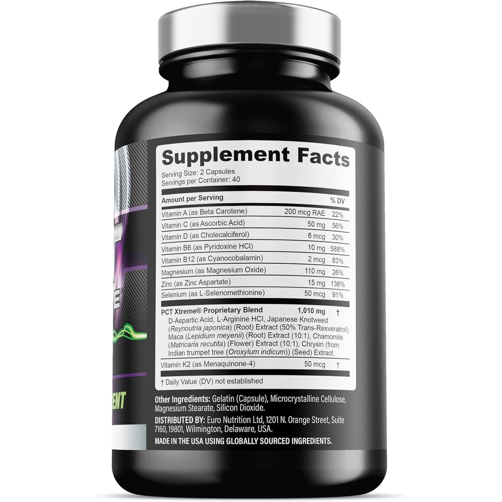 Iron Labs Nutrition PCT Xtreme - PCT Supplement for Men - 30 Day Course - Post Cycle Support Booster (80 Capsules)