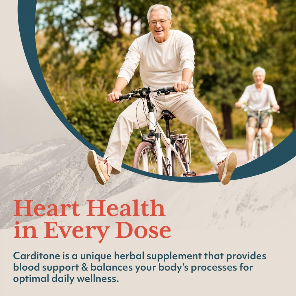 Ruved Carditone - Natural Heart Health Supplement for Women & Men, BP Formula, Holistic Heart Support with Rauwolfia, Arjuna, Calcium, and Magnesium - 30 Servings