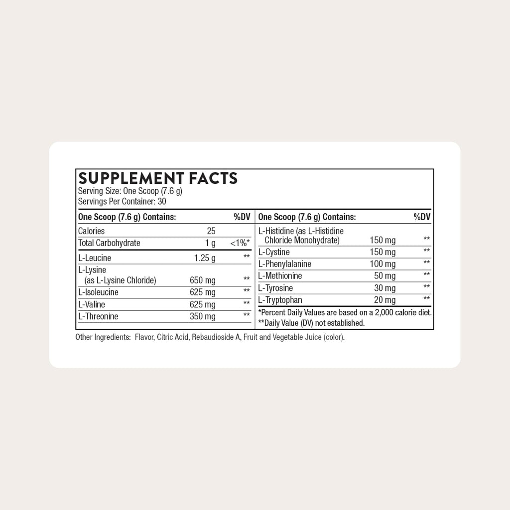 THORNE - Amino Complex - Clinically-Validated EAA and BCAA Powder for Pre or Post-Workout - Promotes Lean Muscle Mass & Exercise Recovery* - Berry - NSF Certified for Sport - Dairy-Free - 30 Servings