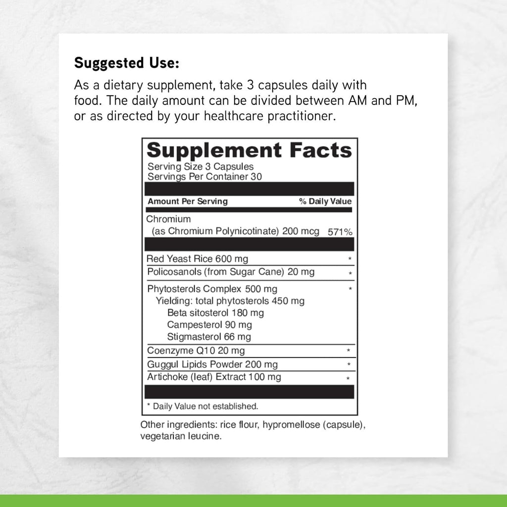 DAVINCI Labs Cholestsure Supplement - Supports Cardiovascular Function - Helps Maintain Healthy Cholesterol Levels in a Normal Range - with Coq10 - Gluten Free - 90 Vegetarian Capsules