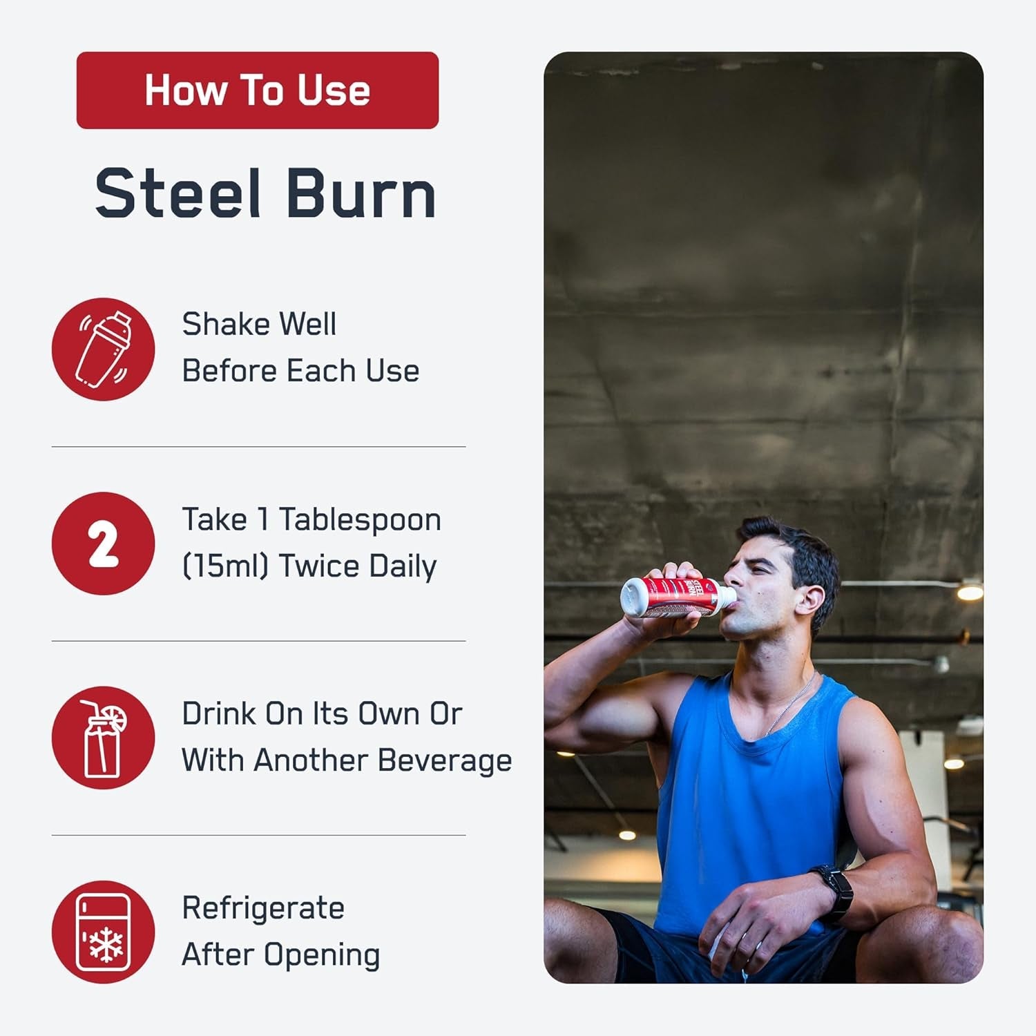 Steelfit Steel Burn, Premium Liquid L-Carnitine, 3000Mg - Stimulant-Free & Clean Workout Drink for Men & Women Supports Healthy Weight Loss Management & Fat Metabolism - 31 Servings, Island Pineapple