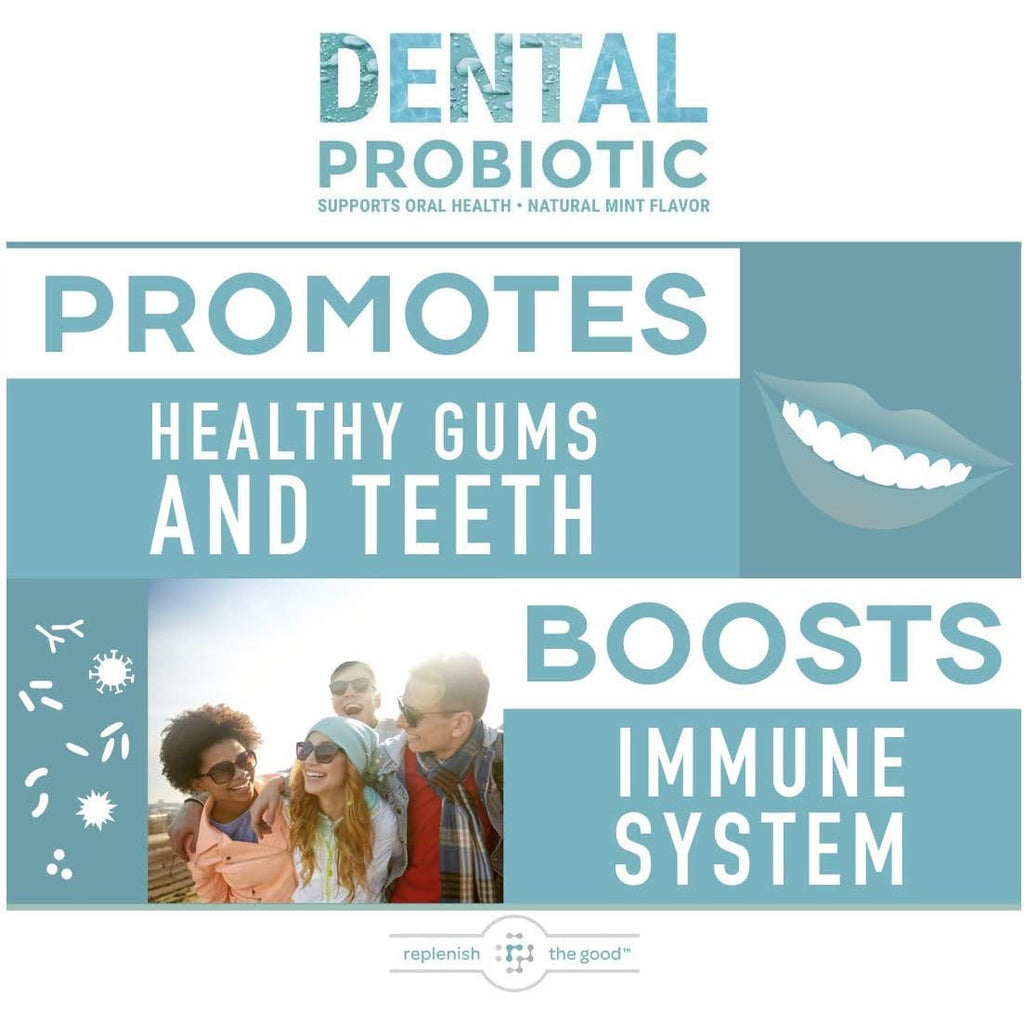 Dental Oral Probiotic, 60 Chewable Tablets - Supplements W/Blis K12 & M18 - Bad Breath Treatment for Adults - Boosts Oral Health - Fights Halitosis, Tooth Decay, Strep Throat (Mint Flavor)