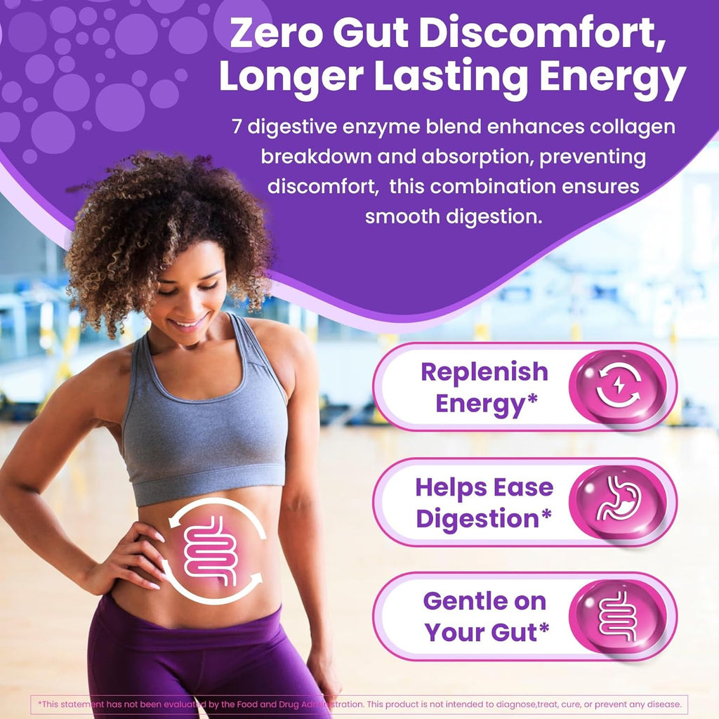 Collagen Gummies for Women & Men 3000Mg, Hydrolyzed Collagen Peptides with Antioxidant Blend & Digestive Enzymes, Multi Collagen (Type I,II,III,V,X) for Anti-Aging, Hair, Skin, Nails, Sugar Free,60Cts