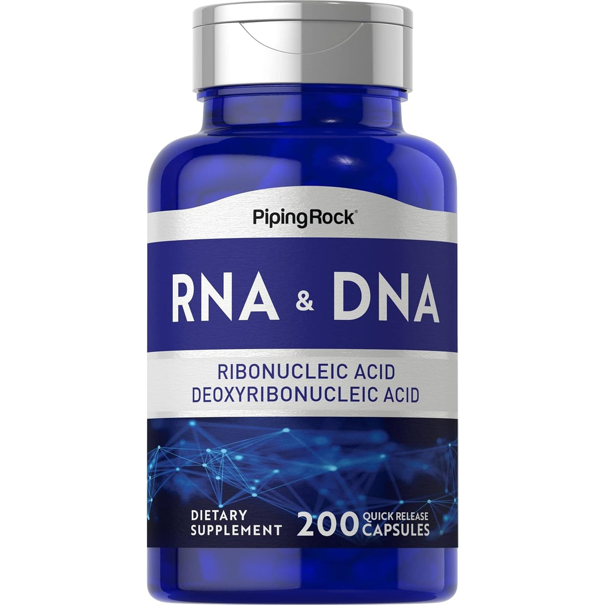 Piping Rock RNA DNA Supplement | 200 Capsules | Ribonucleic Acid & Deoxyribonucleic Acid Complex | Non-Gmo, Gluten Free