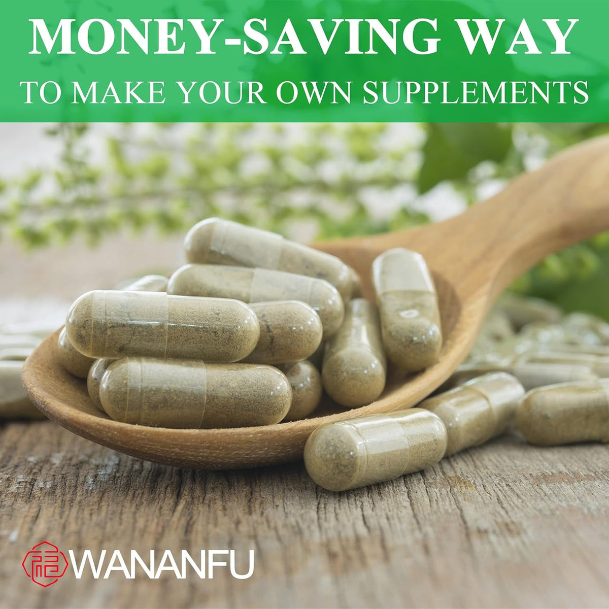 Wananfu Size 2 Empty Capsules Vegetarian (100 Count) Bundle with 2 Micro Lab Spoons, Clear Fillable Veggie Pill Capsules Size 2 for Making Your Own Supplements
