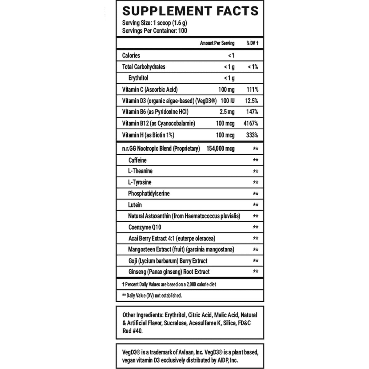 Gamer Supps GG Energy - Good by Smii7Y (100 Servings) - Keto Friendly Gaming Energy and Nootropic Blend, Sugar Free + Caffeine + Vitamins + Immune Support, Powder Drink