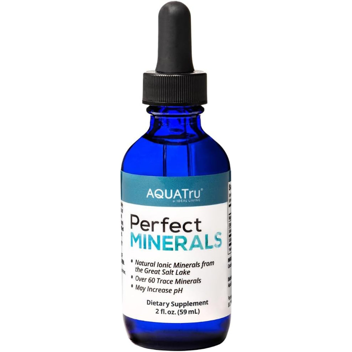 Aquatru Perfect Minerals – Mineral Drops for Water – Enrich with 72 Trace Minerals Including Magnesium, Zinc & Calcium – 60Ml Bottle Mineralizes up to 230 Liters of Water